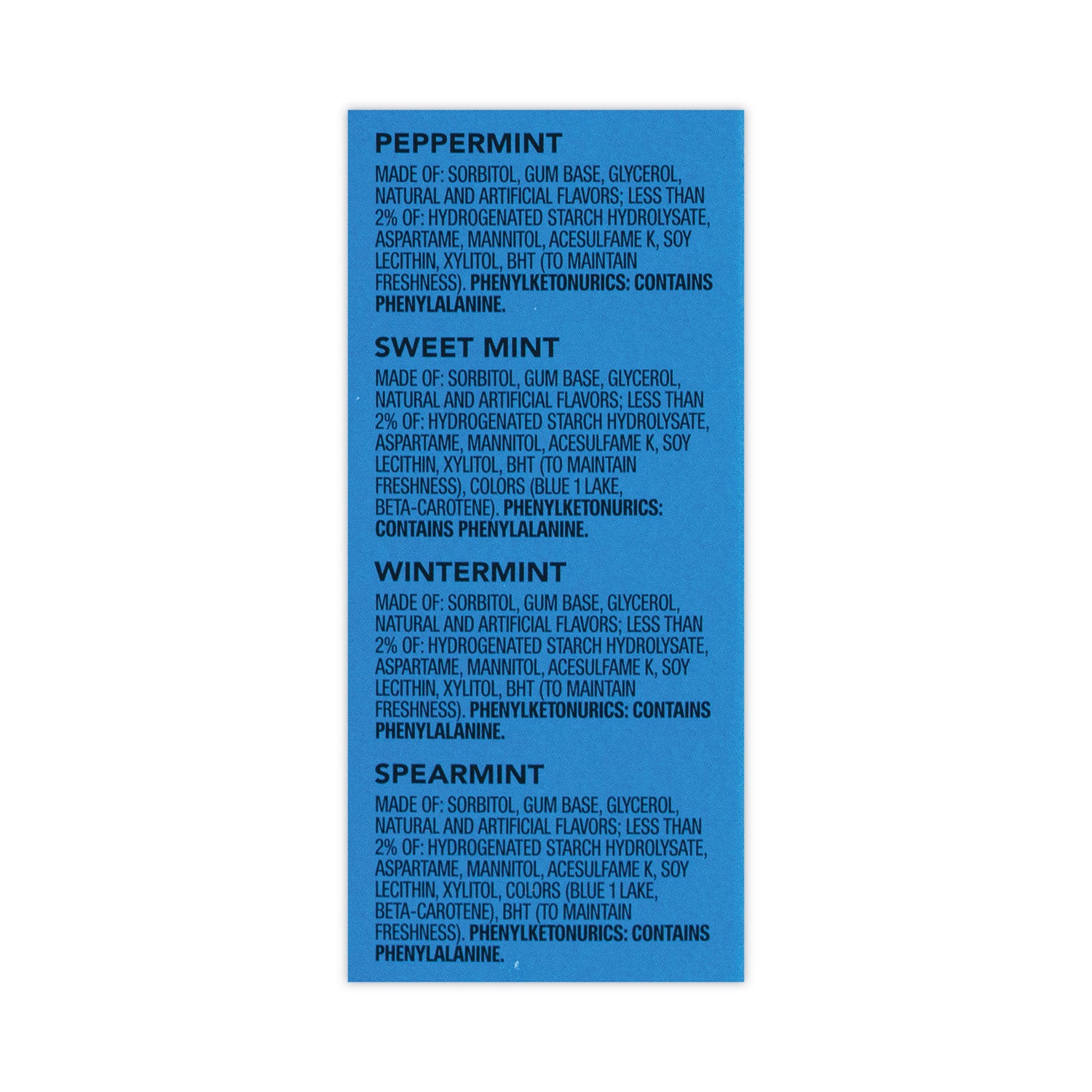 Peppermint, Spearmint, Sweet Mint, Wintermint - 14 Pieces - 18 / Carton
