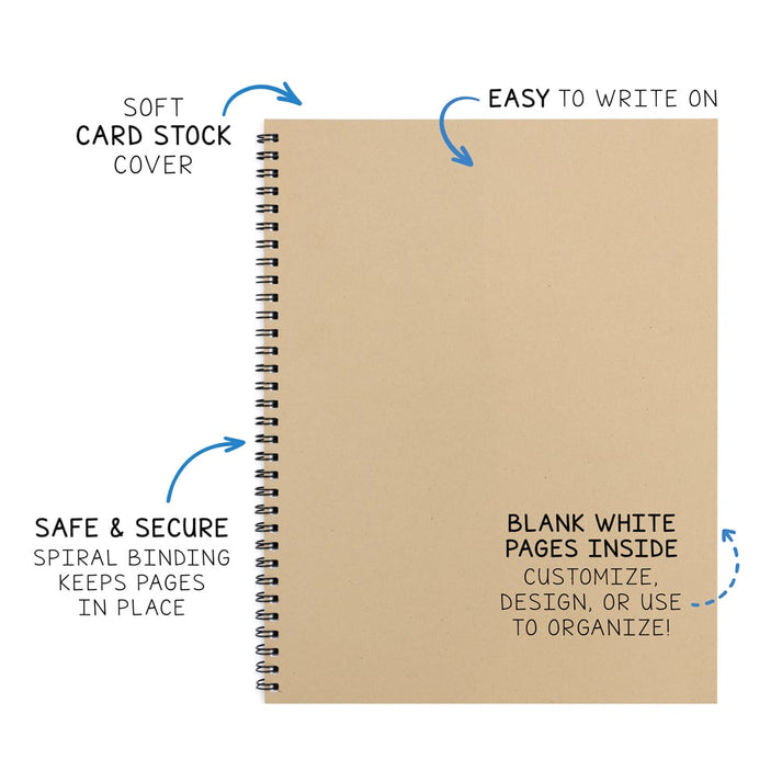 Spiral Sketchbook - 5.75"x8.75", 1 Book, Kraft 100 pg
