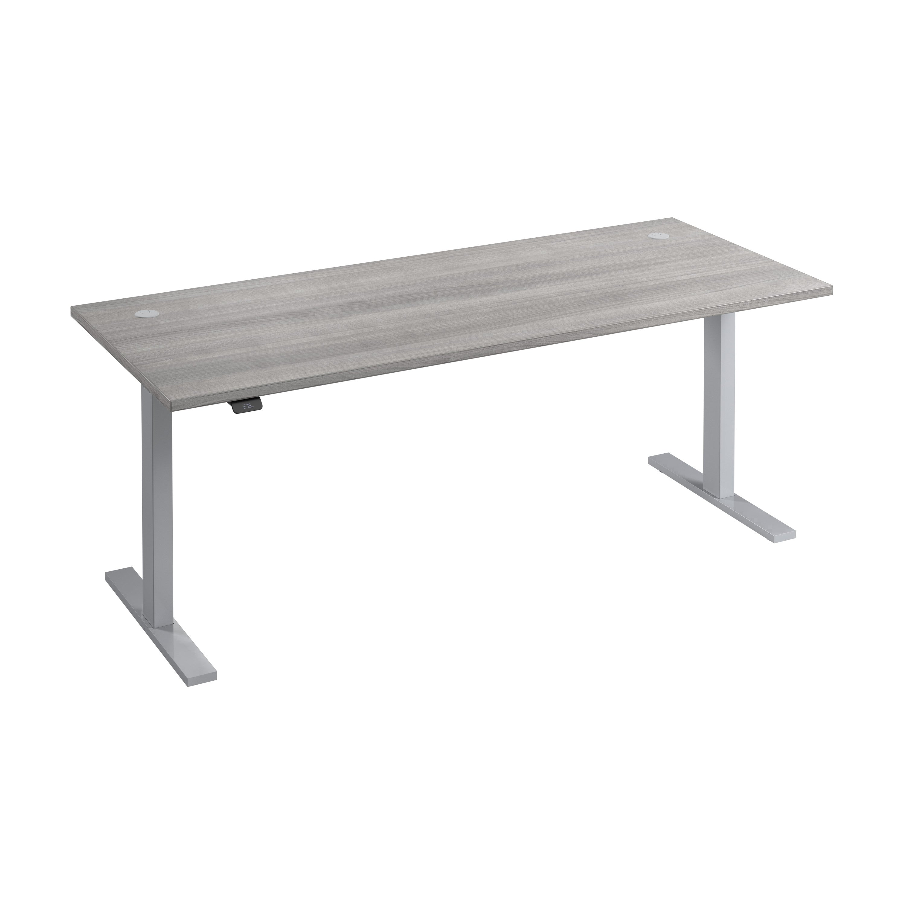 Bush Business Furniture Move 60 Series 72W x 30D Electric Height Adjustable Standing Desk in Platinum Gray with Metallic Gray Base - 71.02" Width x 29.37" Depth x 47.69" Height