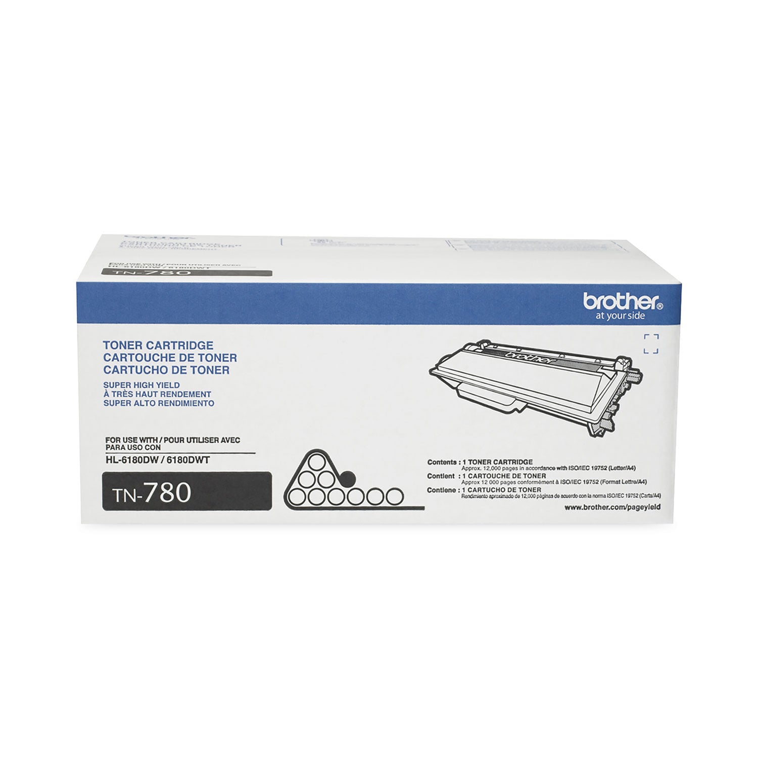 Brother TN-780 Original High Yield Laser Toner Cartridge - Black - 1 Each