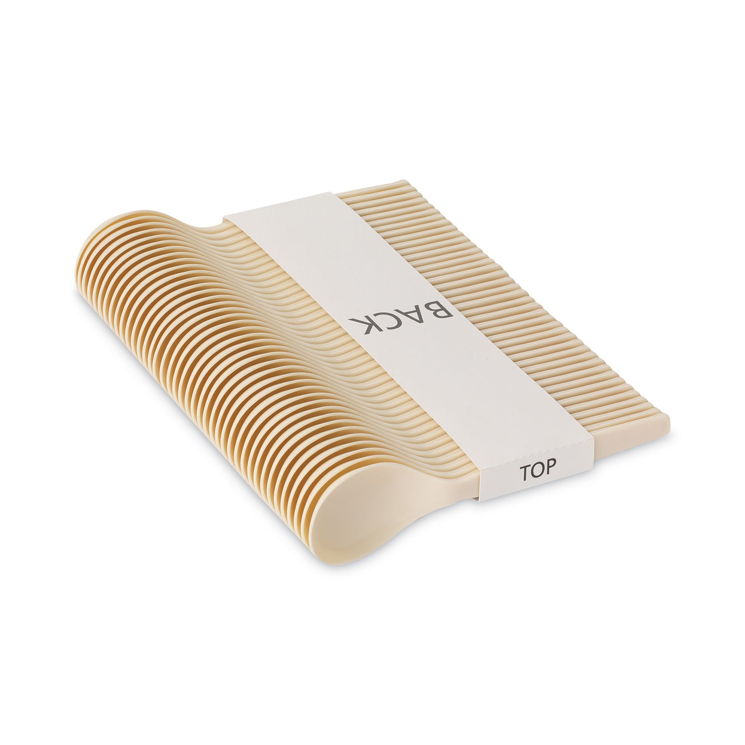 SmartStock Plastic Cutlery Refill, Series-O, Mediumweight Soup Spoon, Beige, 40/Pack, 24 Packs/Carton