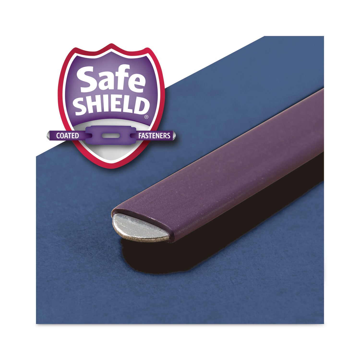 Smead SafeSHIELD 2/5 Tab Cut Legal Recycled Classification Folder, 2 Dividers, 2" Expansion, Dark Blue, Heavy Duty, Tear Resistant, 100% Recycled, 8.5" x 14", 10/Box