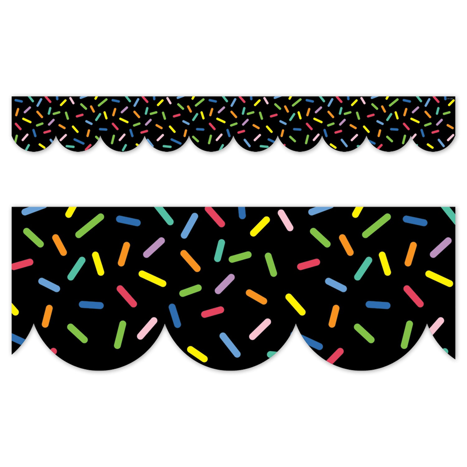 Core Decor Sprinkles on Black EZ Border, Bulletin Board Border, 48 Feet