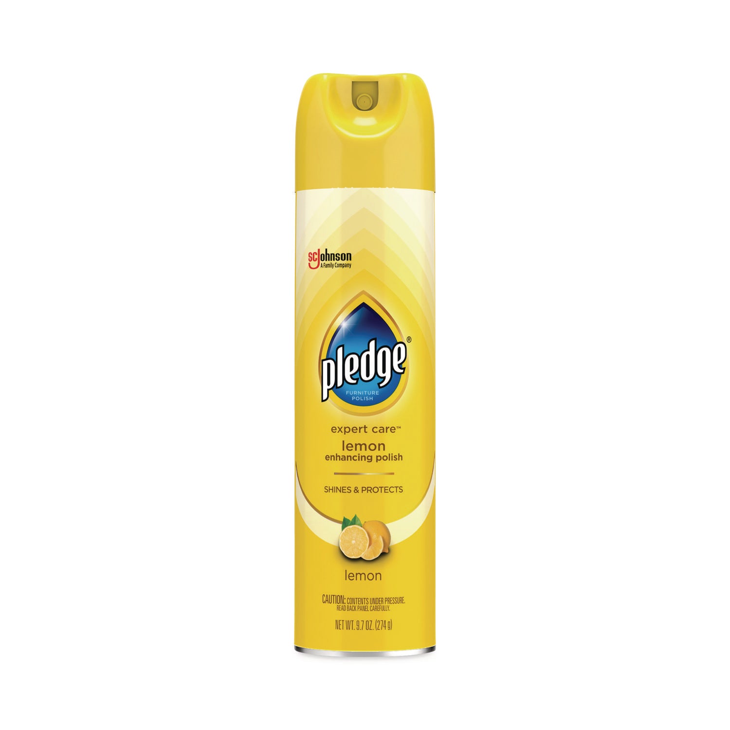 Pledge Expert Care Enhancing Polish, Lemon Scent, Yellow, 9.7 fl oz, 1 Each
