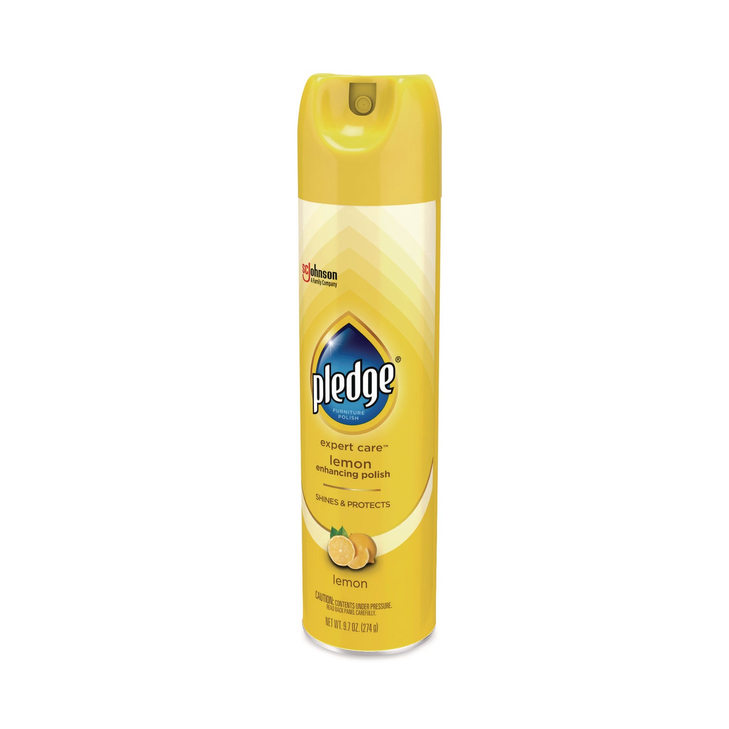 Pledge Expert Care Enhancing Polish, Lemon Scent, Yellow, 9.7 fl oz, 1 Each
