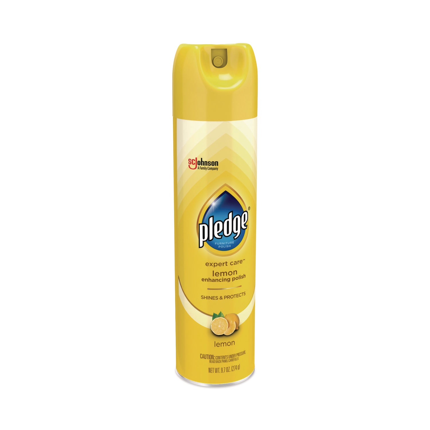 Pledge Expert Care Enhancing Polish, Lemon Scent, Yellow, 9.7 fl oz, 1 Each