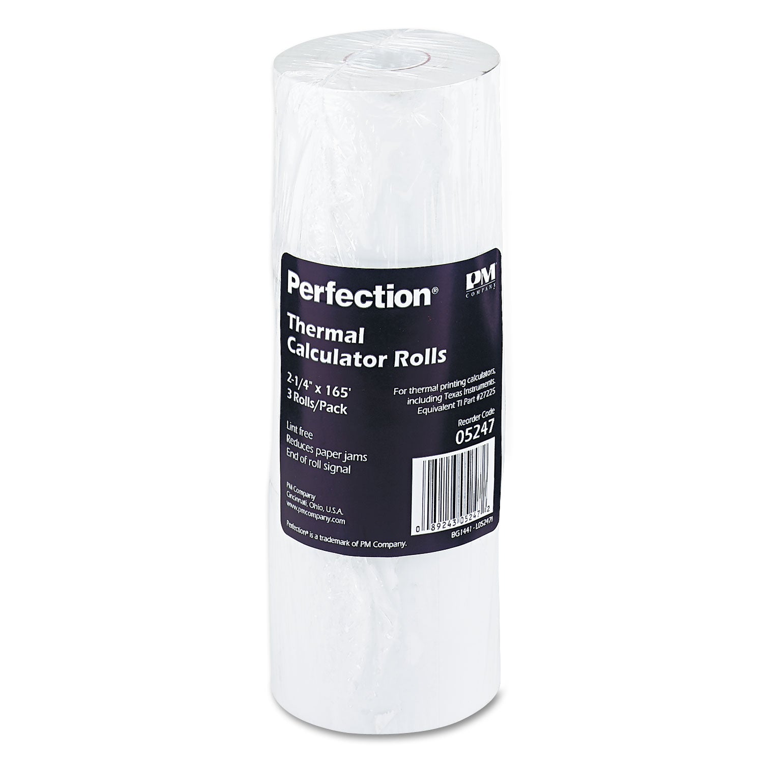 2 1/4" x 165 ft - Clear - White - 1 Pack