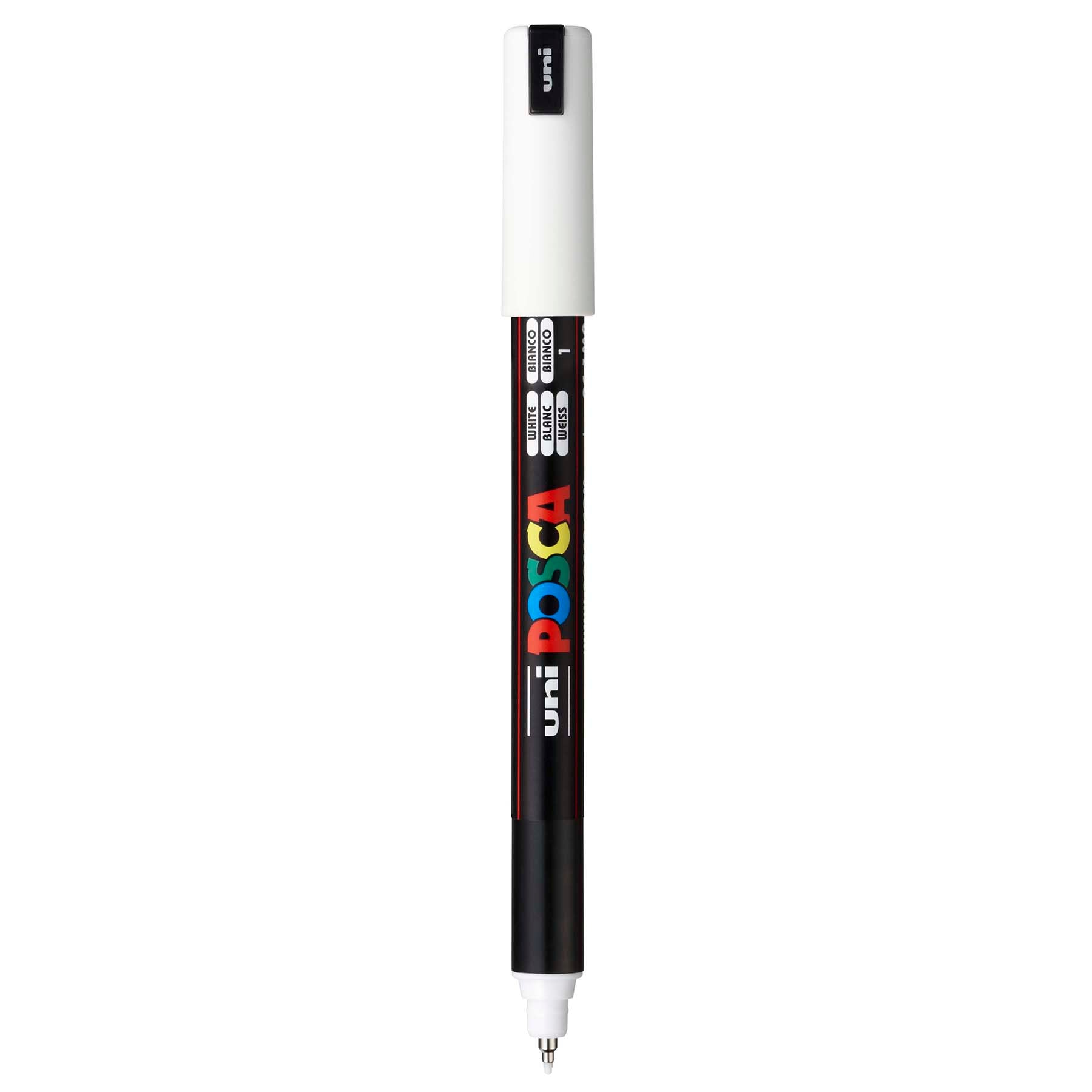 uni® POSCA PC-1MR Water-Based Paint Markers, Extra Fine Tip (0.7mm), White