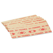 ICONEX SecurIT Color-coded Flat Coin Wrappers - Total $0.50 in 1¢ Denomination - Color Coded, Sturdy - Kraft Paper - Red - 1000 / Pack