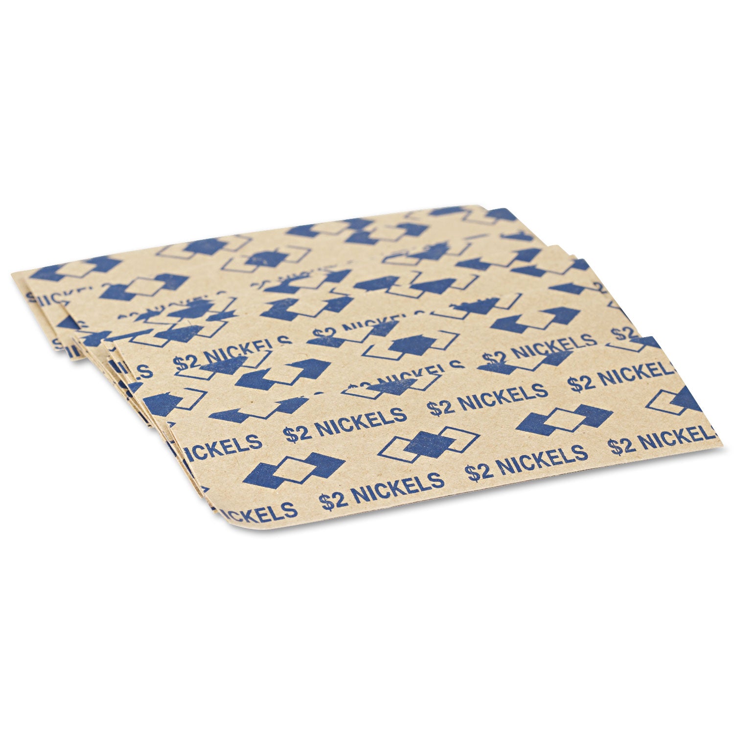 ICONEX SecurIT Color-coded Flat Coin Wrappers - Total $2.00 in 5¢ Denomination - Color Coded, Sturdy - Kraft Paper - Blue - 1000 / Pack