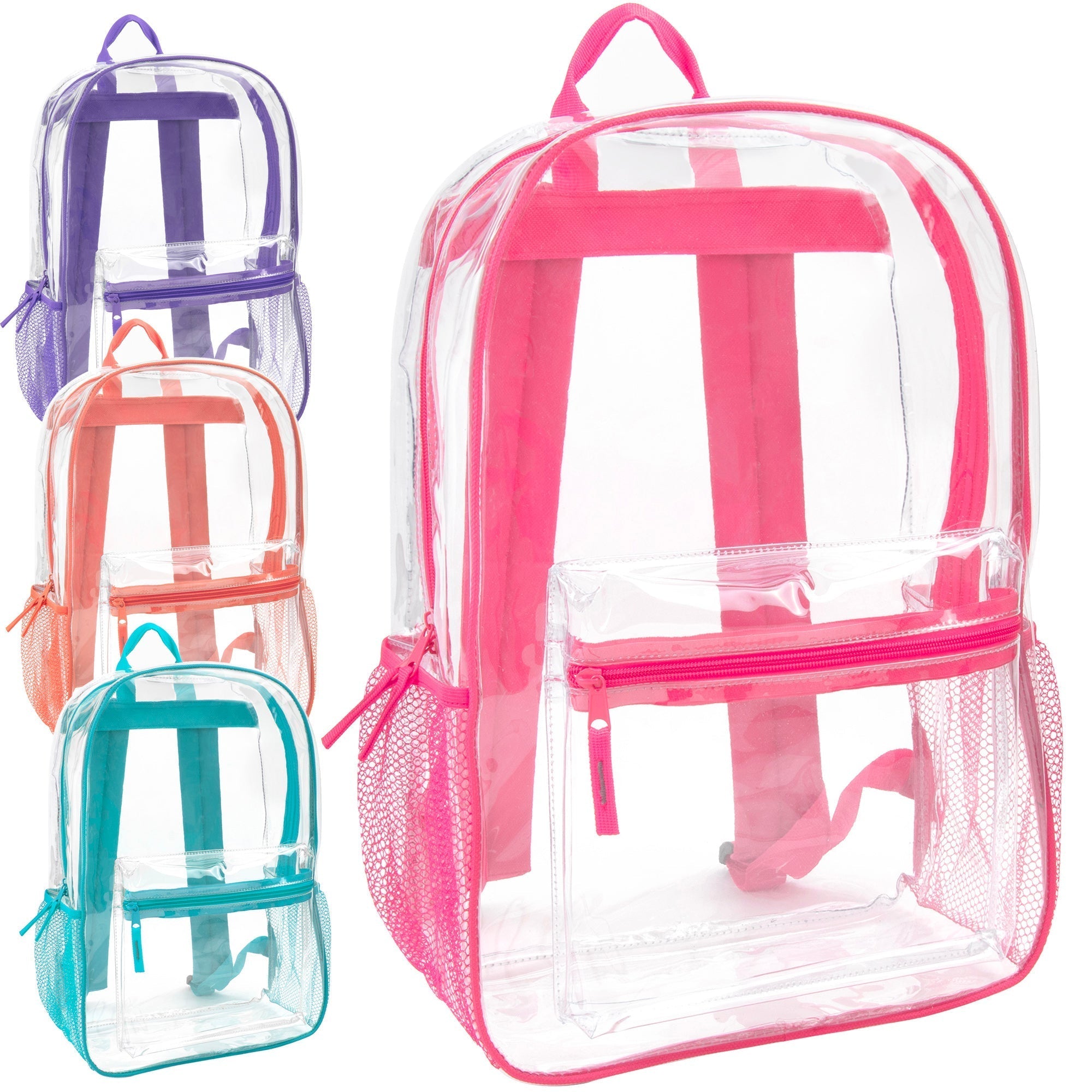 Classic 17 Inch Clear Backpack - Girls - 24 in the Pack