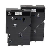 P-touch TC Laminated Tape Cartridges - x 1/2" Width x 25" Length - Direct Thermal - Clear - Water Resistant - Laminated - Grease Resistant - 2 / Pack