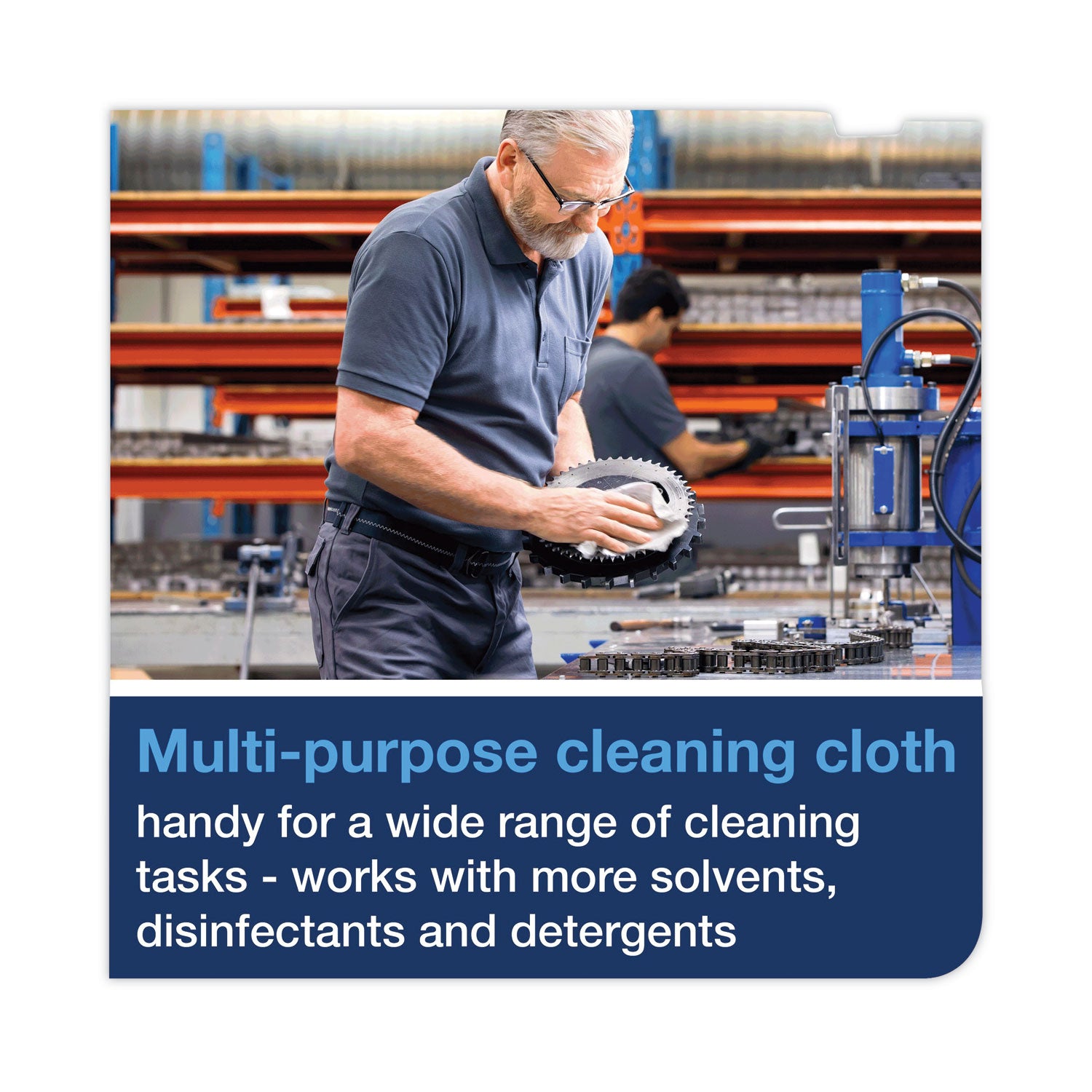 Industrial Cleaning Cloths, 1-Ply, 16.34 x 14, Gray, 210 Wipes/Box