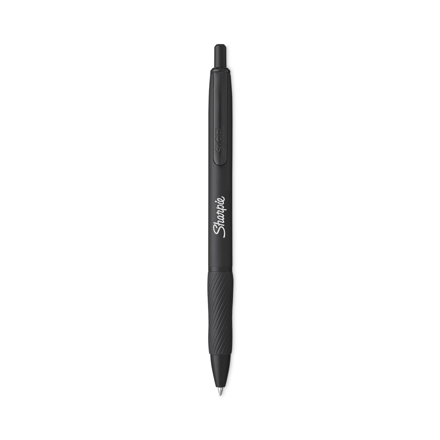 Sharpie S-Gel Pens - 0.7 mm Medium Pen Point - Black Ink - Gel-based - Matte Black Metal Barrel - 1 Dozen