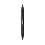 Sharpie S-Gel Pens - 0.7 mm Medium Pen Point - Black Ink - Gel-based - Matte Black Metal Barrel - 1 Dozen