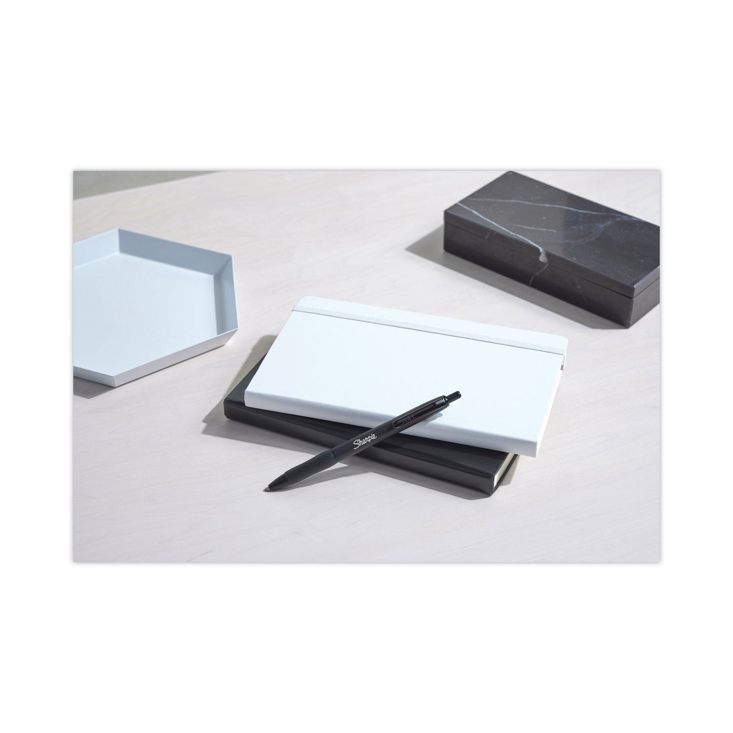 Sharpie S-Gel Pens - 0.7 mm Medium Pen Point - Black Ink - Gel-based - Matte Black Metal Barrel - 1 Dozen