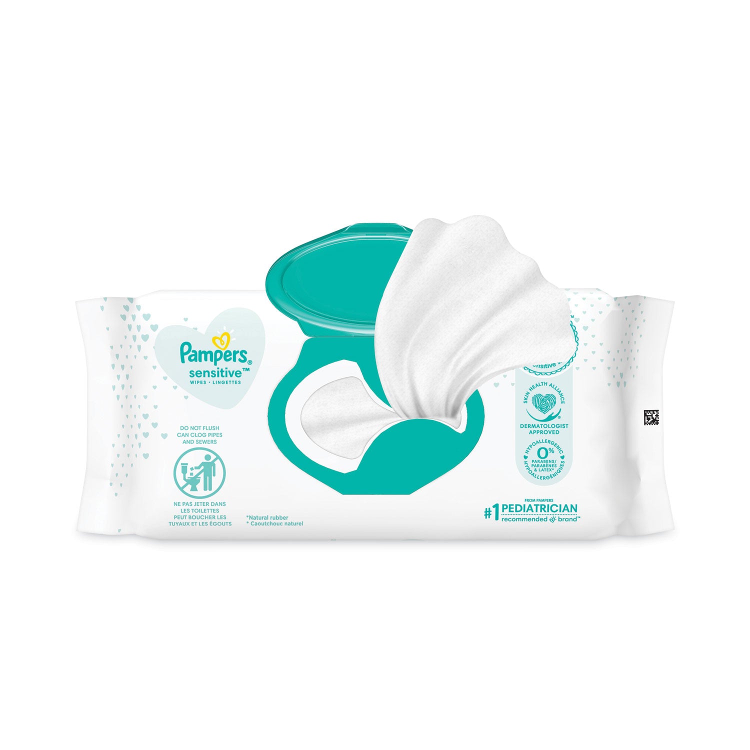 Pampers Baby Wipes Sensitive, White, 56 Pack