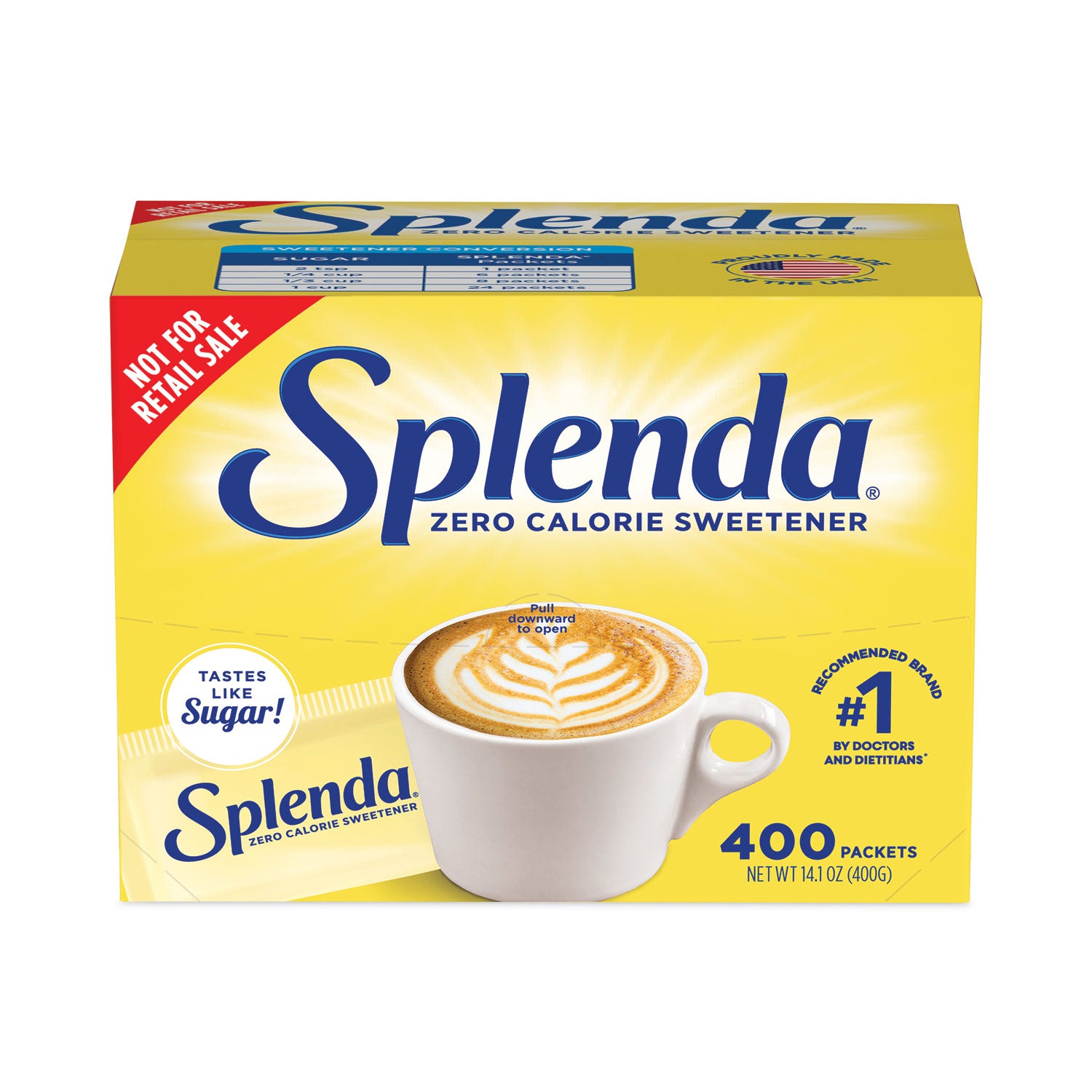 No Calorie Sweetener, 1 g Packet, 400/Box