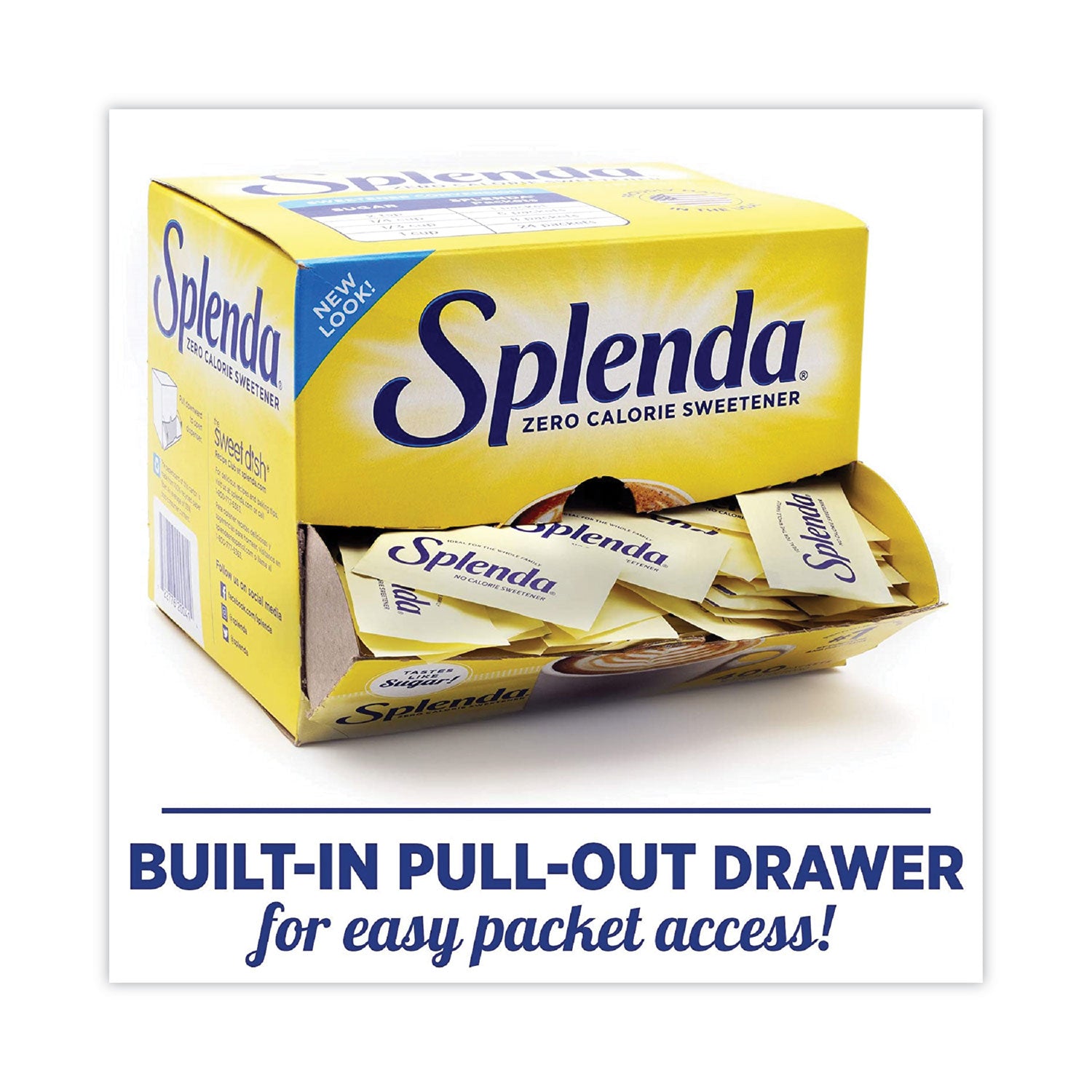 No Calorie Sweetener, 0.04 oz Packet, 400/Box, 6 Boxes/Carton