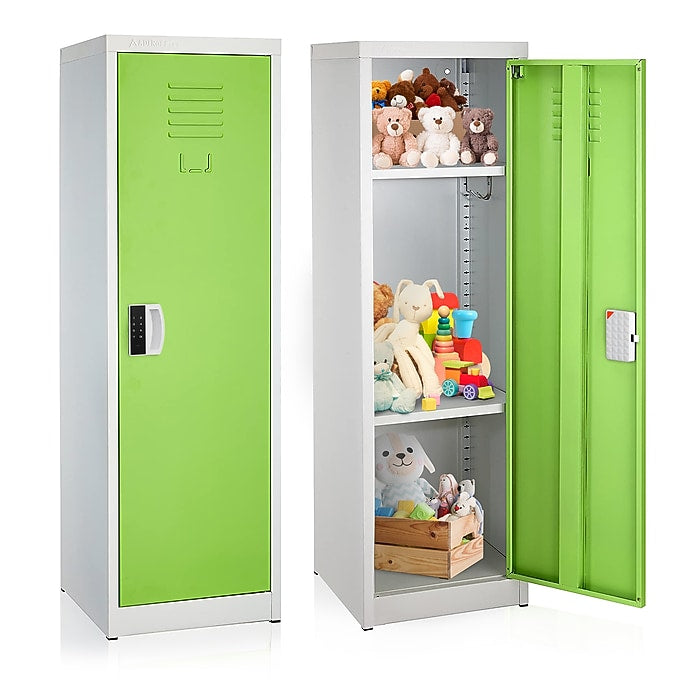 48" H x 15" W Steel Single Tier Storage Locker with Digital Lock, Green