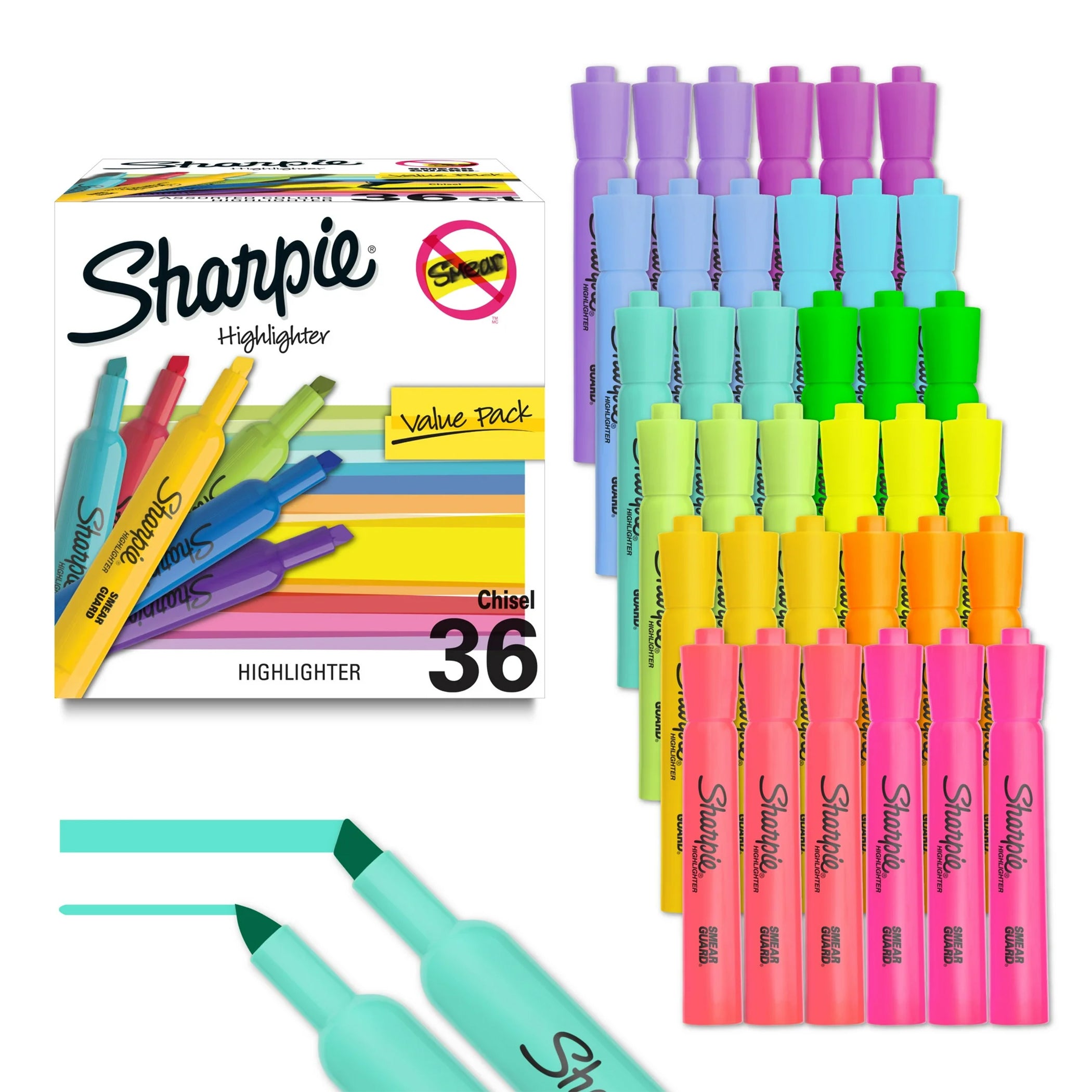Tank Highlighters, Assorted, Pack of 36