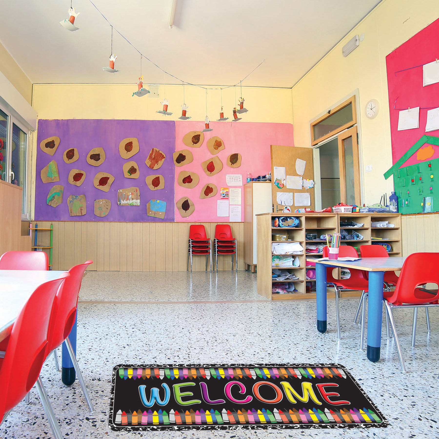 The Original Fun Mat™, Mat Runner, 15.5" x 47", Welcome Crayons