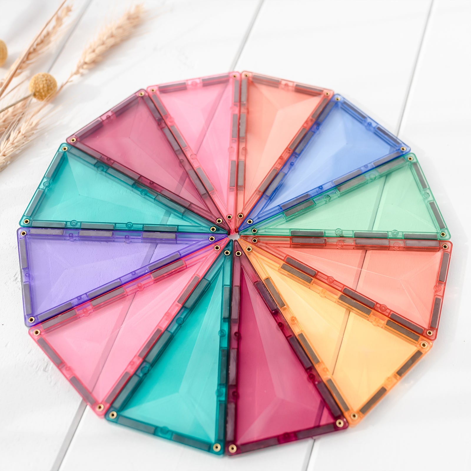 Magnetic Tiles Pastel Mega Pack, 202 Pieces