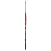Velvetouch Round Brush, Synthetic Bristles, Short Handle Mixed Media Paintbrush, Scarlet, Size 4, 1 Count