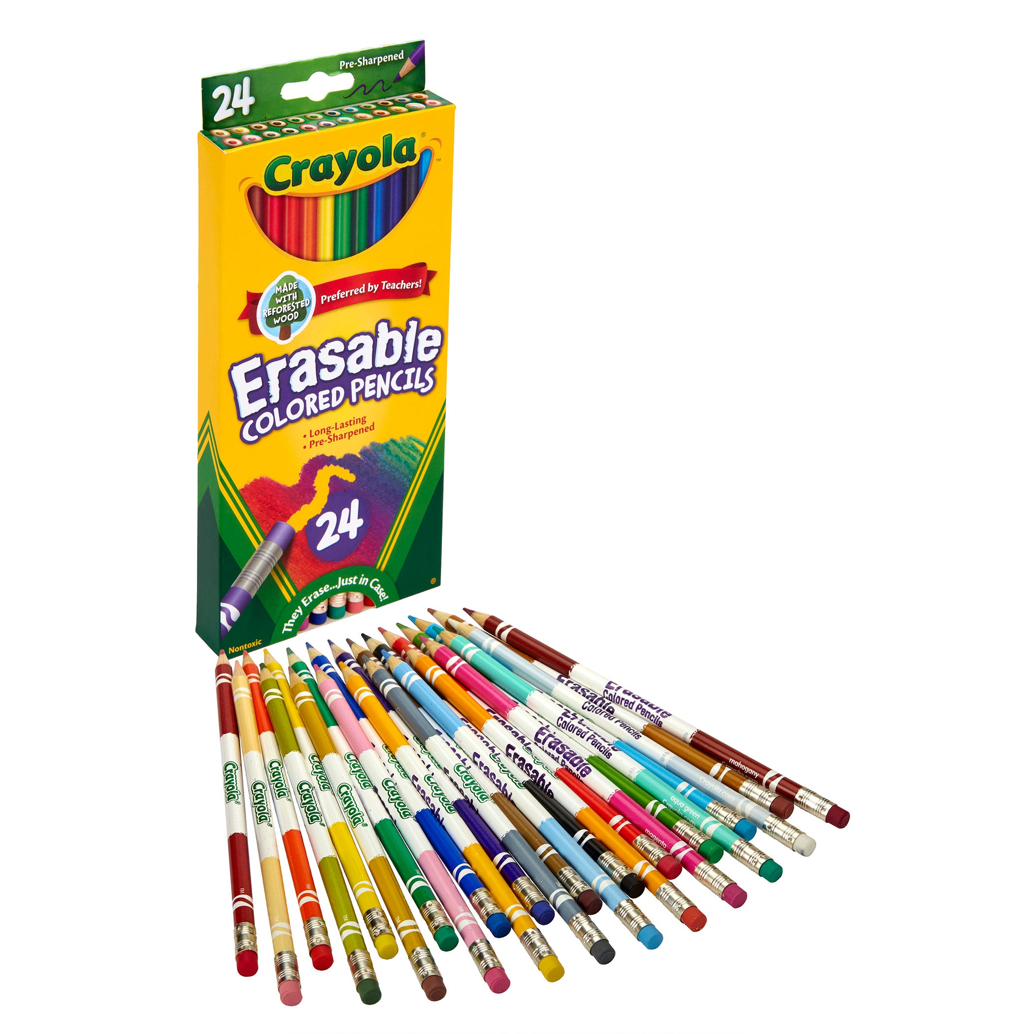 Erasable Colored Pencils, 24 Count
