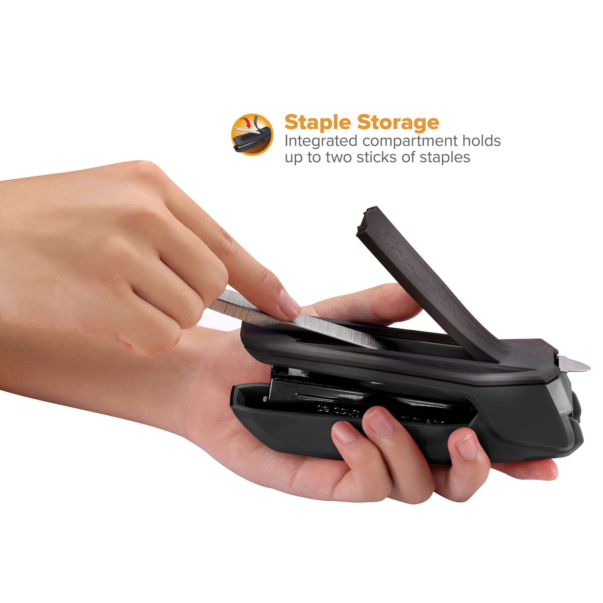 Black Anti-Microbial Desktop Stapler