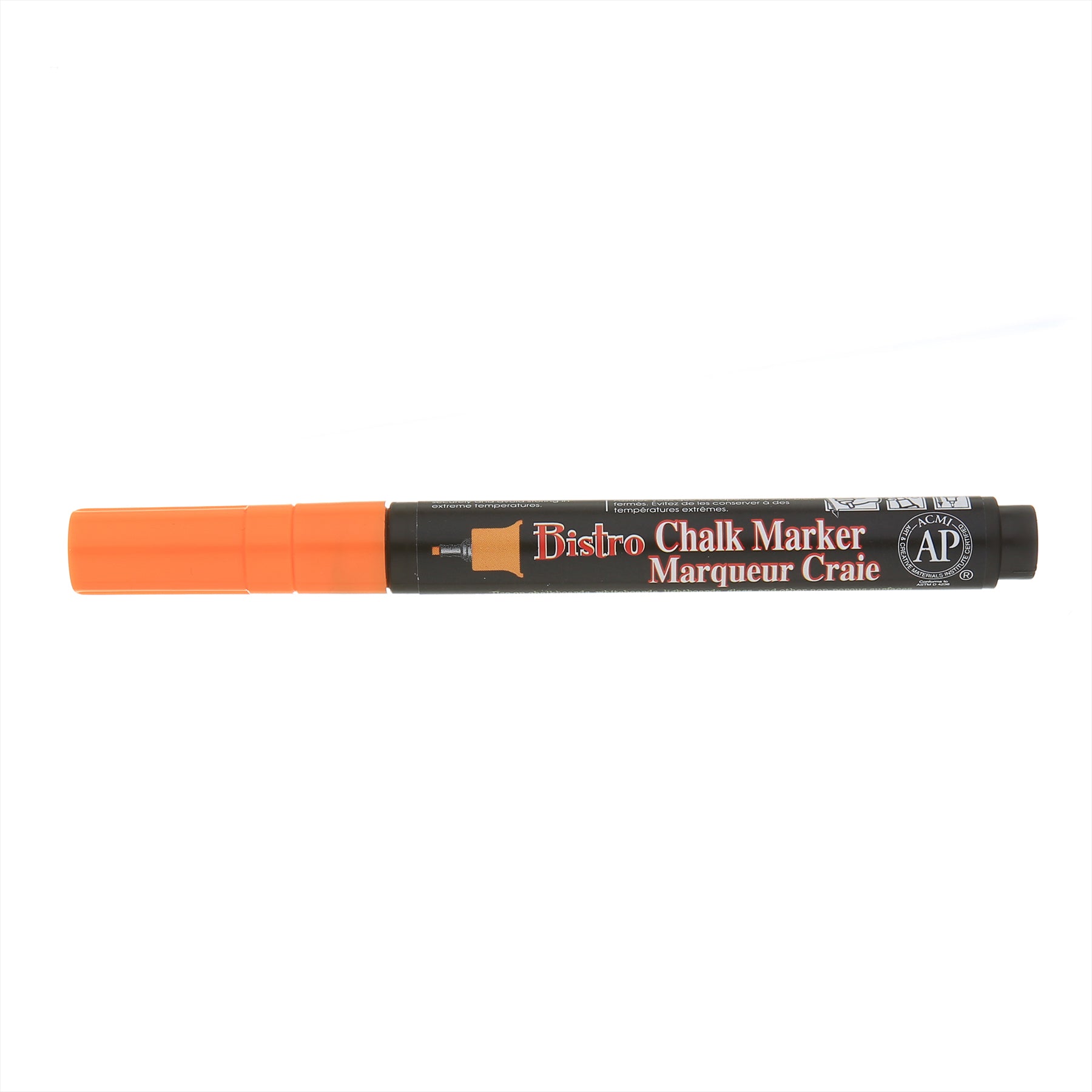 Bistro Chalk Marker, Extra Fine, 485F-S, Fluorescent Orange