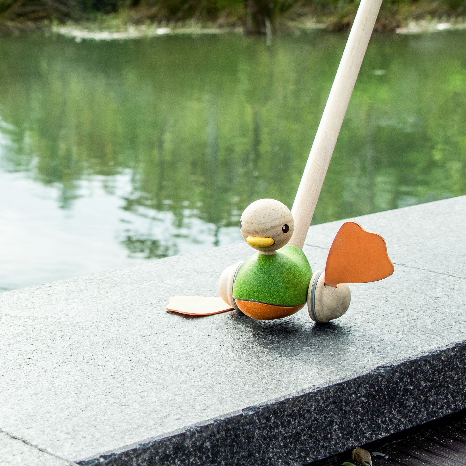 Wooden Push Along Duck Toy