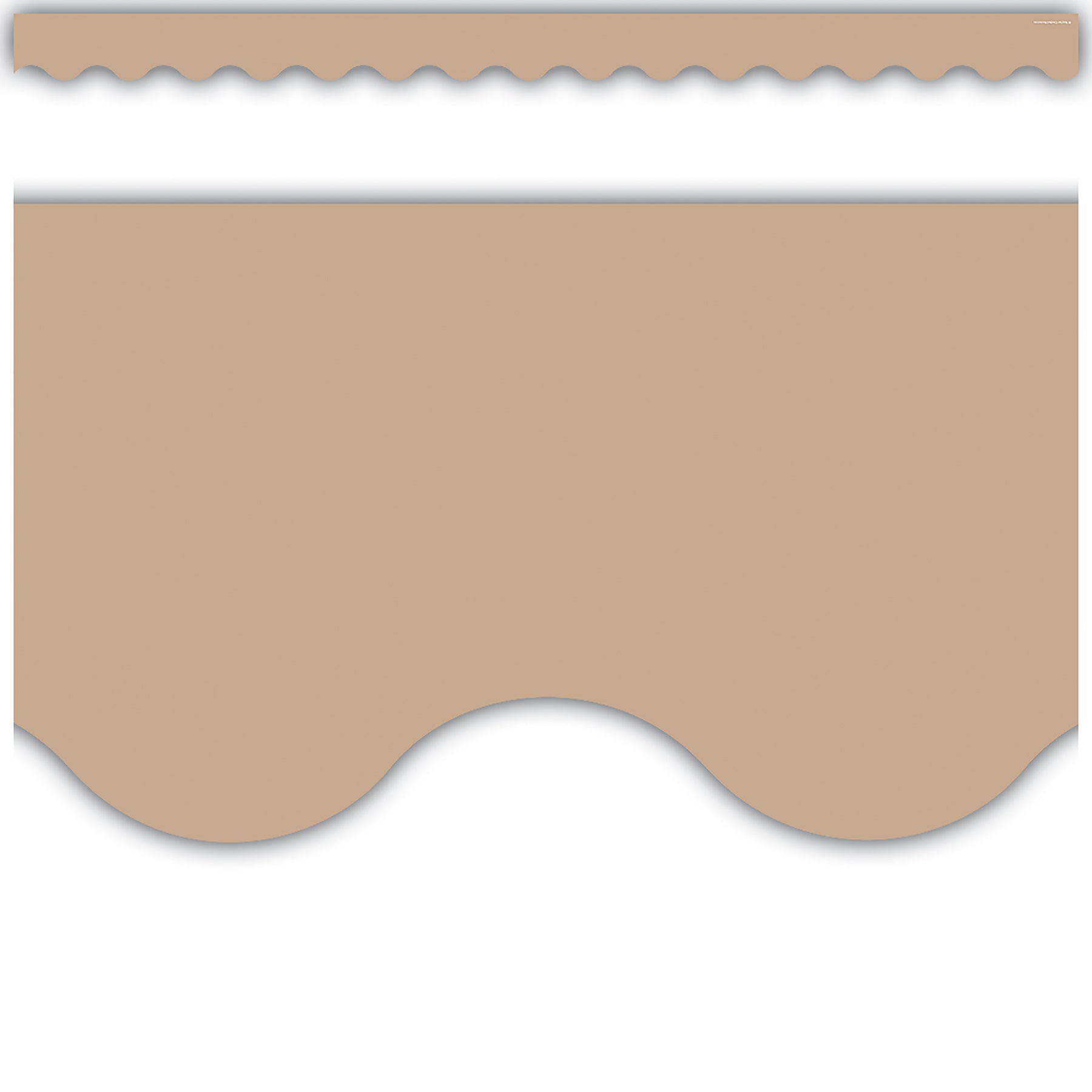 Light Brown Scalloped Border Trim, 35 Feet