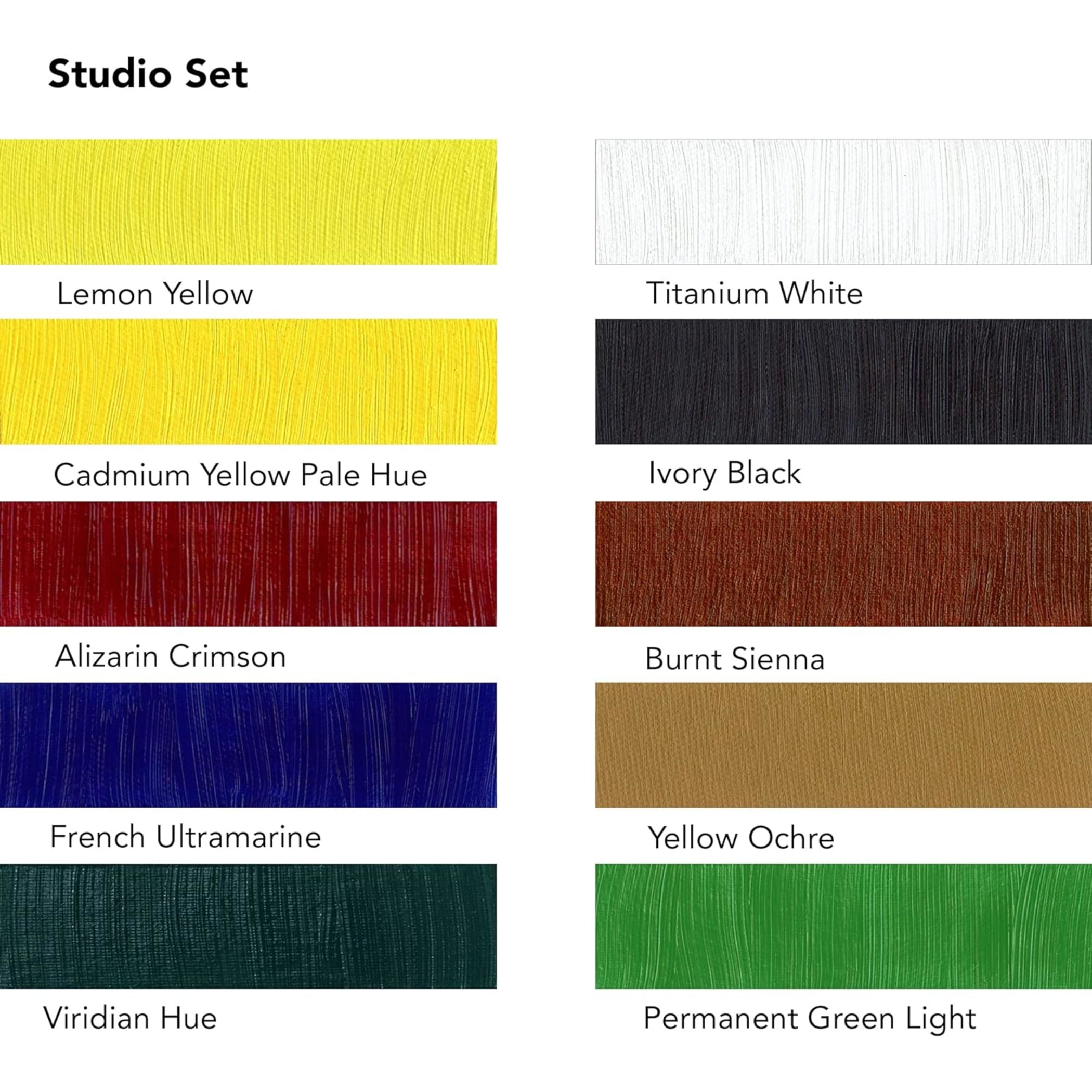 System3 Acrylic Paint Studio Set, Assorted Colors, 37ml, 10 Pieces