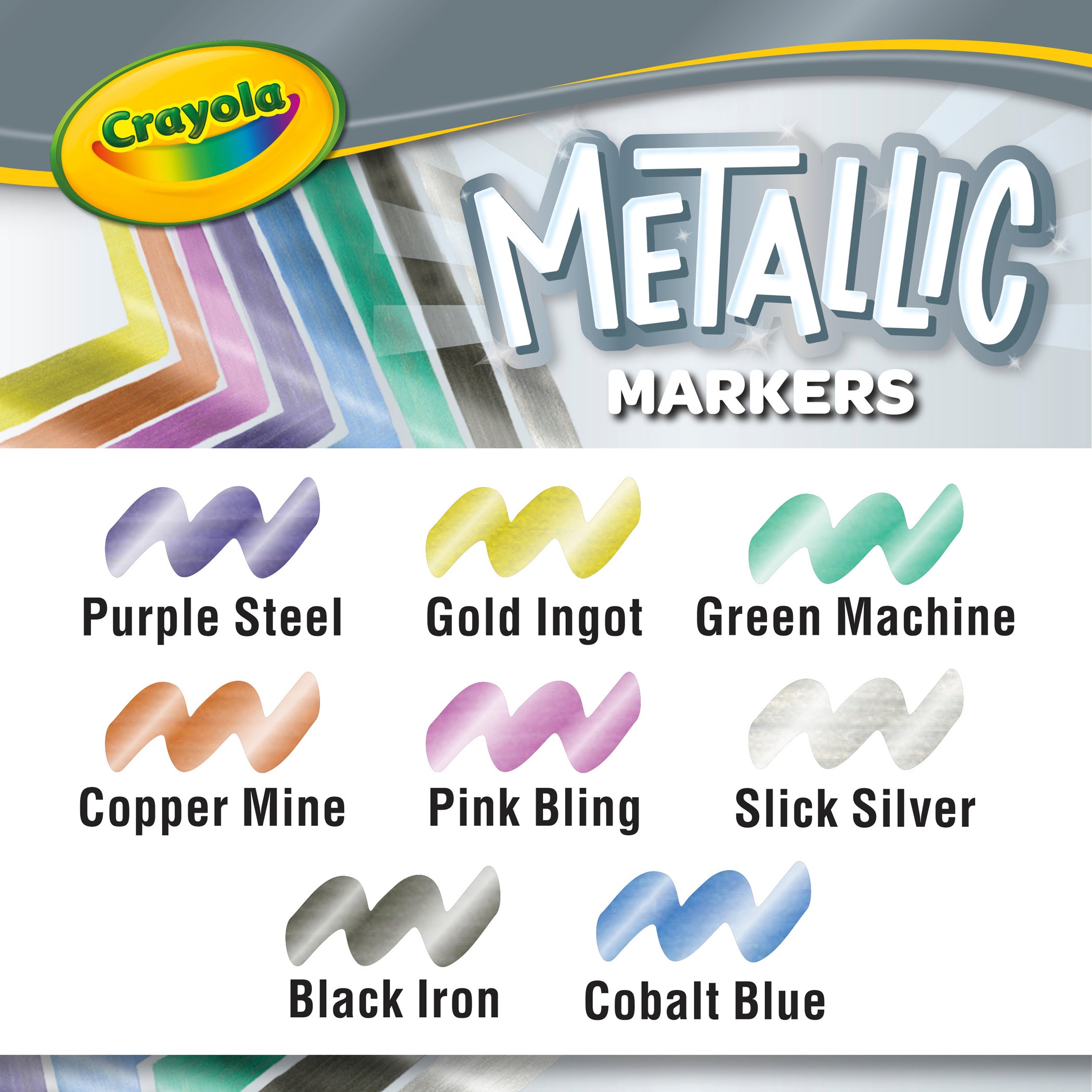 Metallic Markers, Pack of 8
