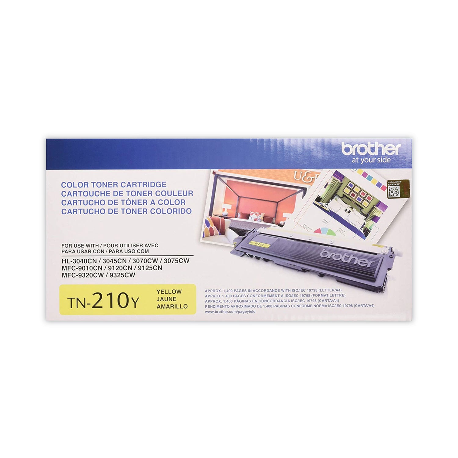 Brother TN-210Y Original Laser Toner Cartridge - Yellow - 1 Each