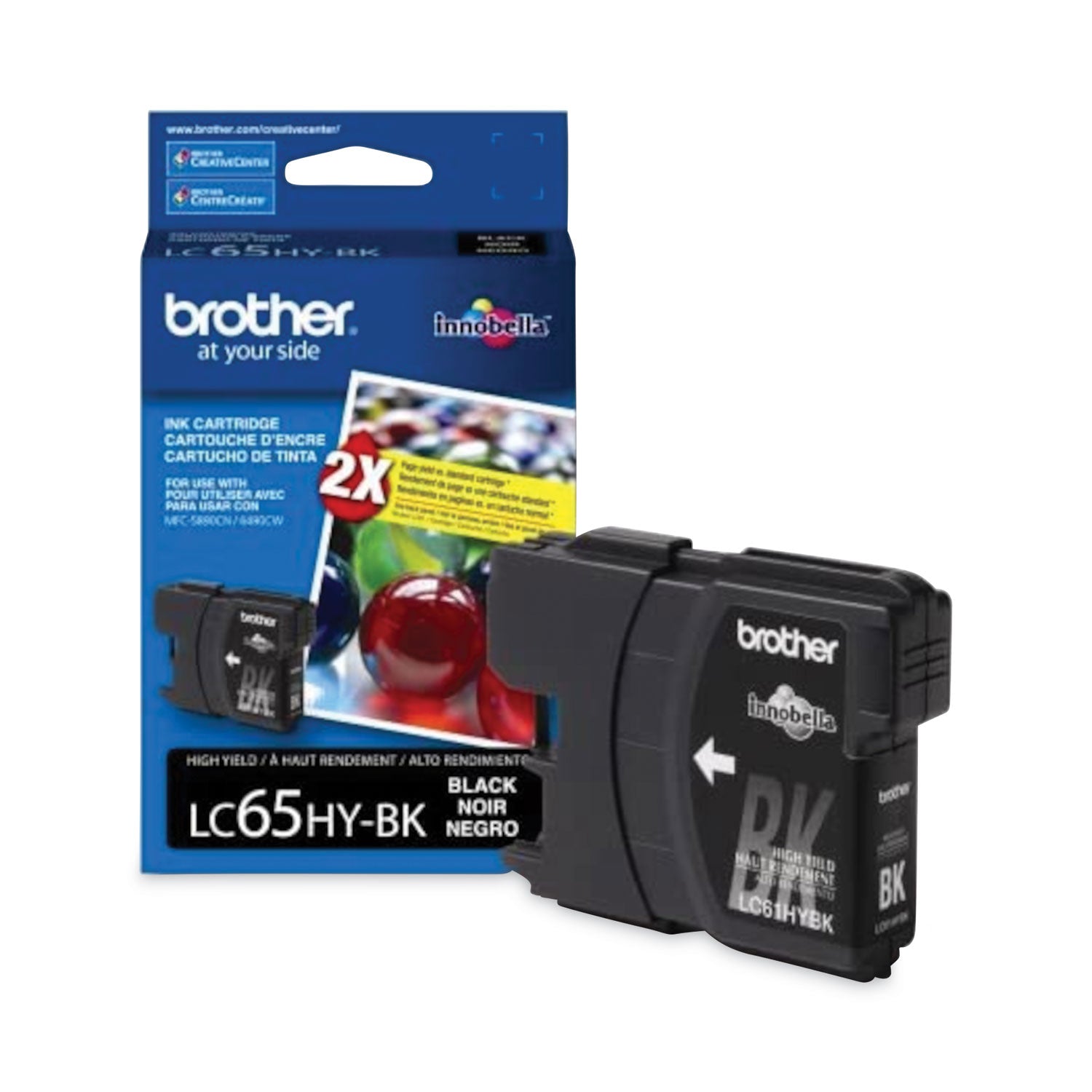 Brother Innobella LC65HYBK Original Inkjet Ink Cartridge - Black - 1 Each