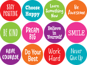 Spot On® Carpet Markers Positive Sayings - 4"