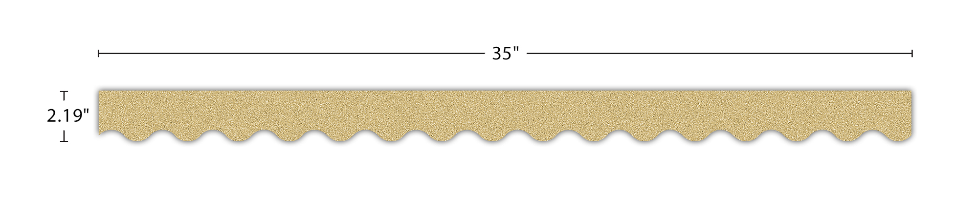 Gold Glitz Scalloped Border Trim