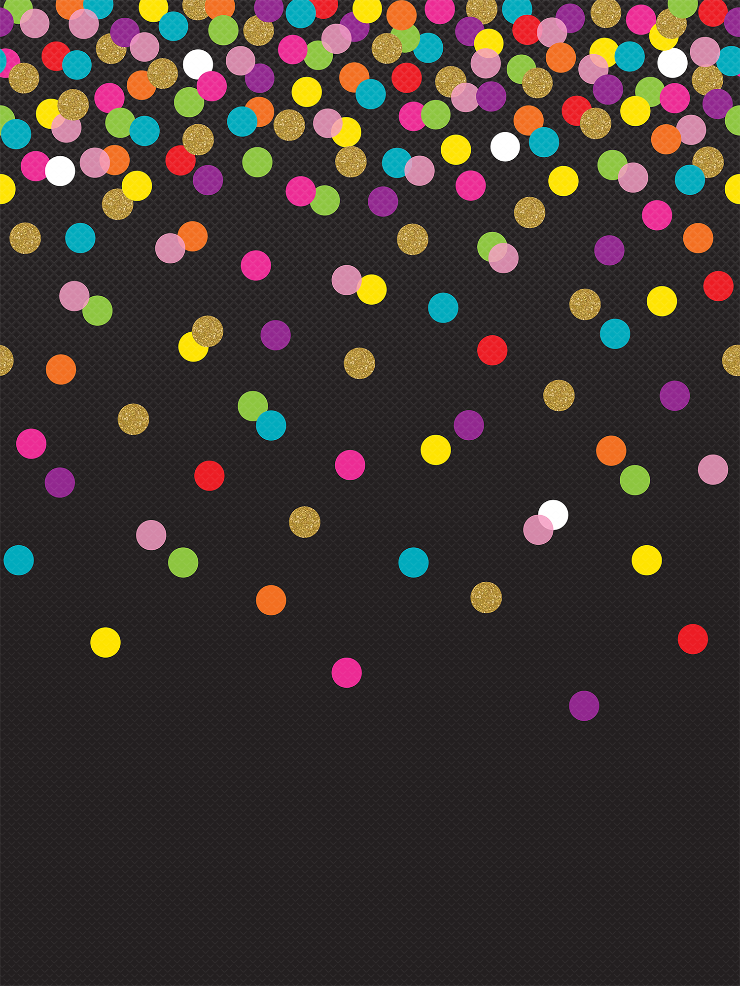 Colorful Confetti on Black Better Than Paper® Bulletin Board Roll