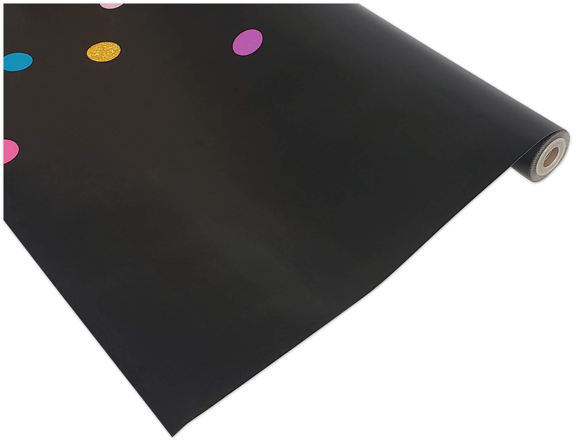 Colorful Confetti on Black Better Than Paper® Bulletin Board Roll