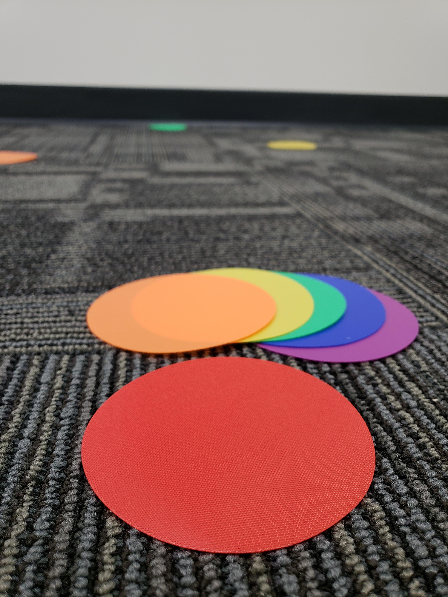 Spot On® Carpet Markers Colorful Circles - 4"