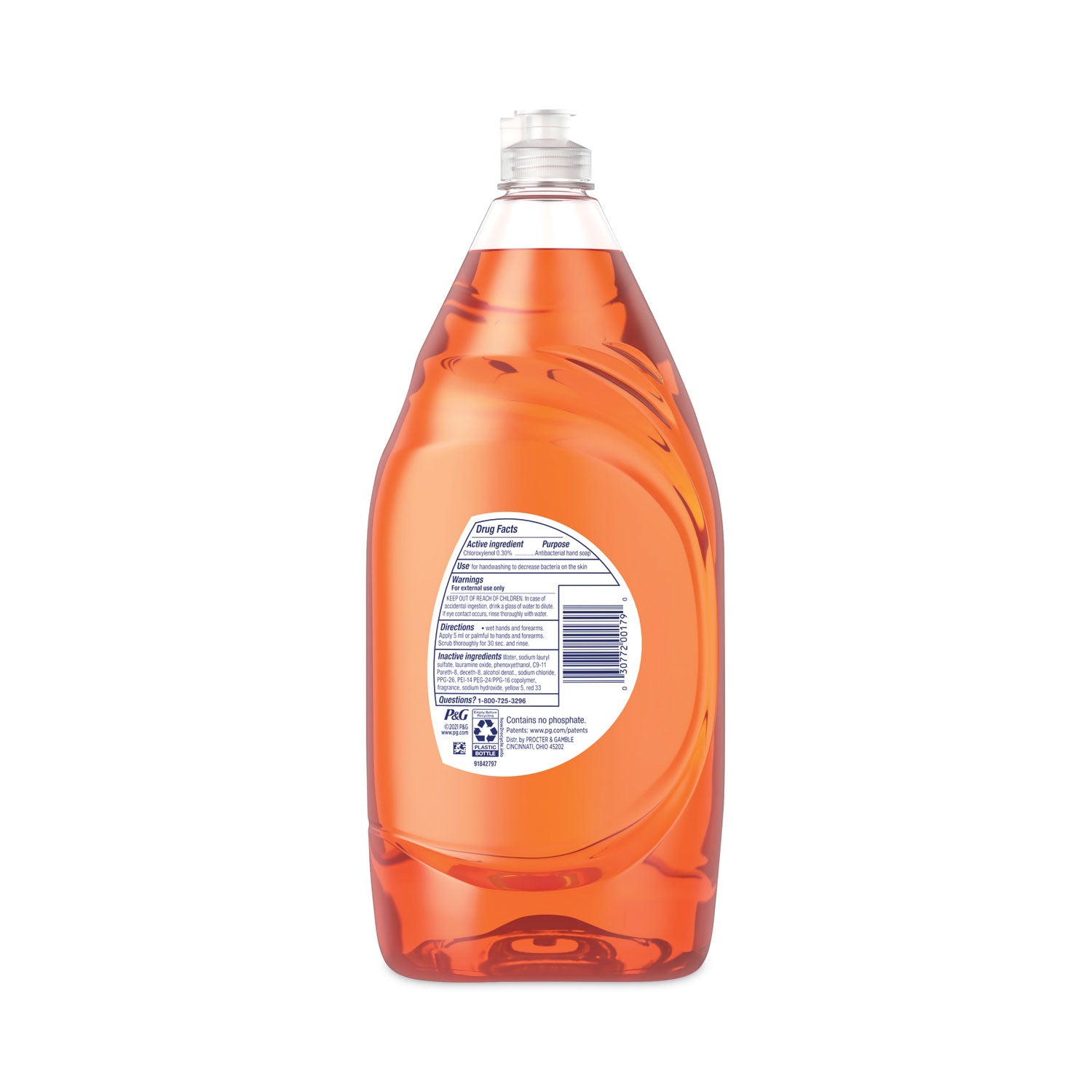 Dawn Antibacterial Dish Soap, Citrus Scent, 38 fl oz, Orange, 1 Each