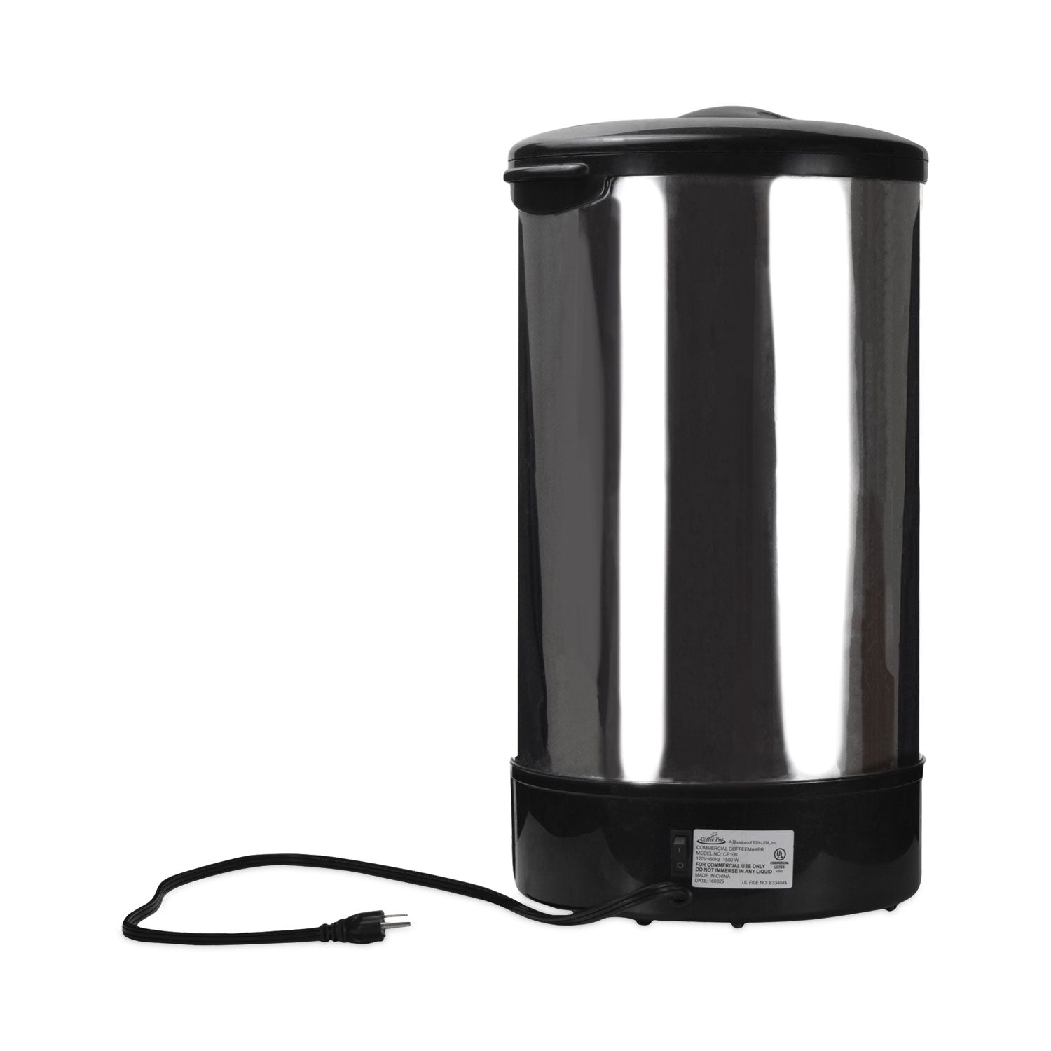 100-Cup Percolating Urn, Stainless Steel