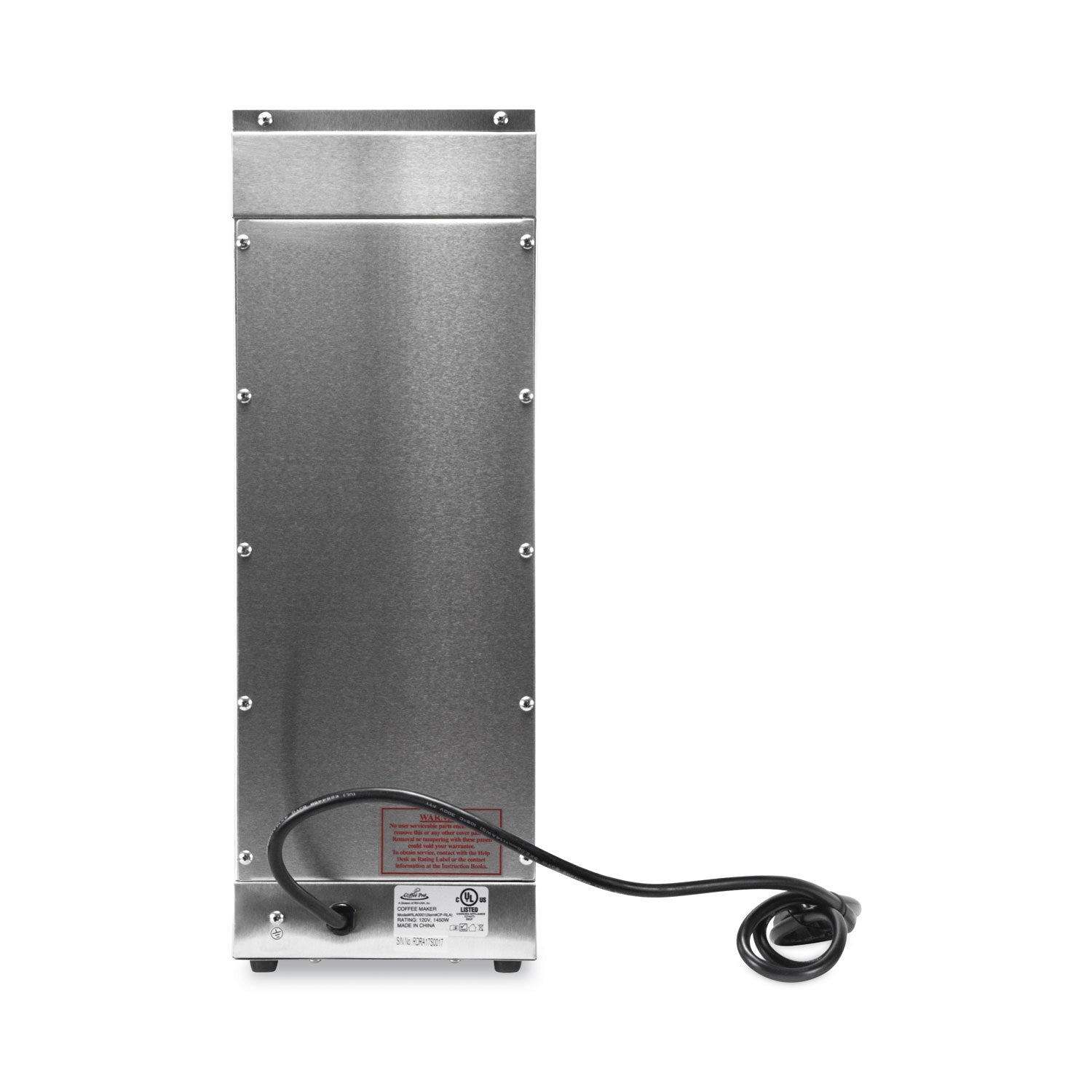 Air Pot Brewer, 75 oz, 8.75 x 14.75 x 21.25, Stainless Steel