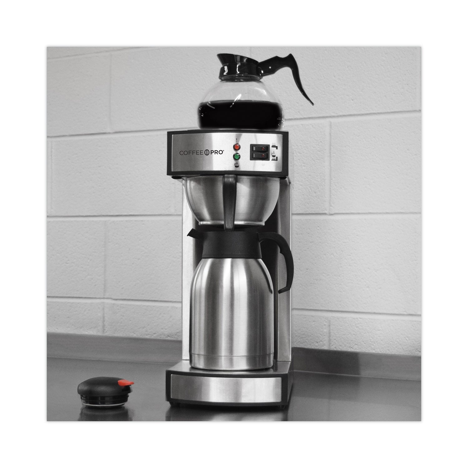 Thermal Institutional Brewer, 12-Cup, 15.5 x 14.75 x 17, Stainless Steel