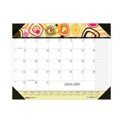 Julian Dates - Monthly - 12 Month - January 2026 to December 2026 - 22" x 17" Sheet Size - Desk Pad, Desk - Multicolor - Geometric Design, Planing Calendar, Printed, Reinforced Corner - 1 Each