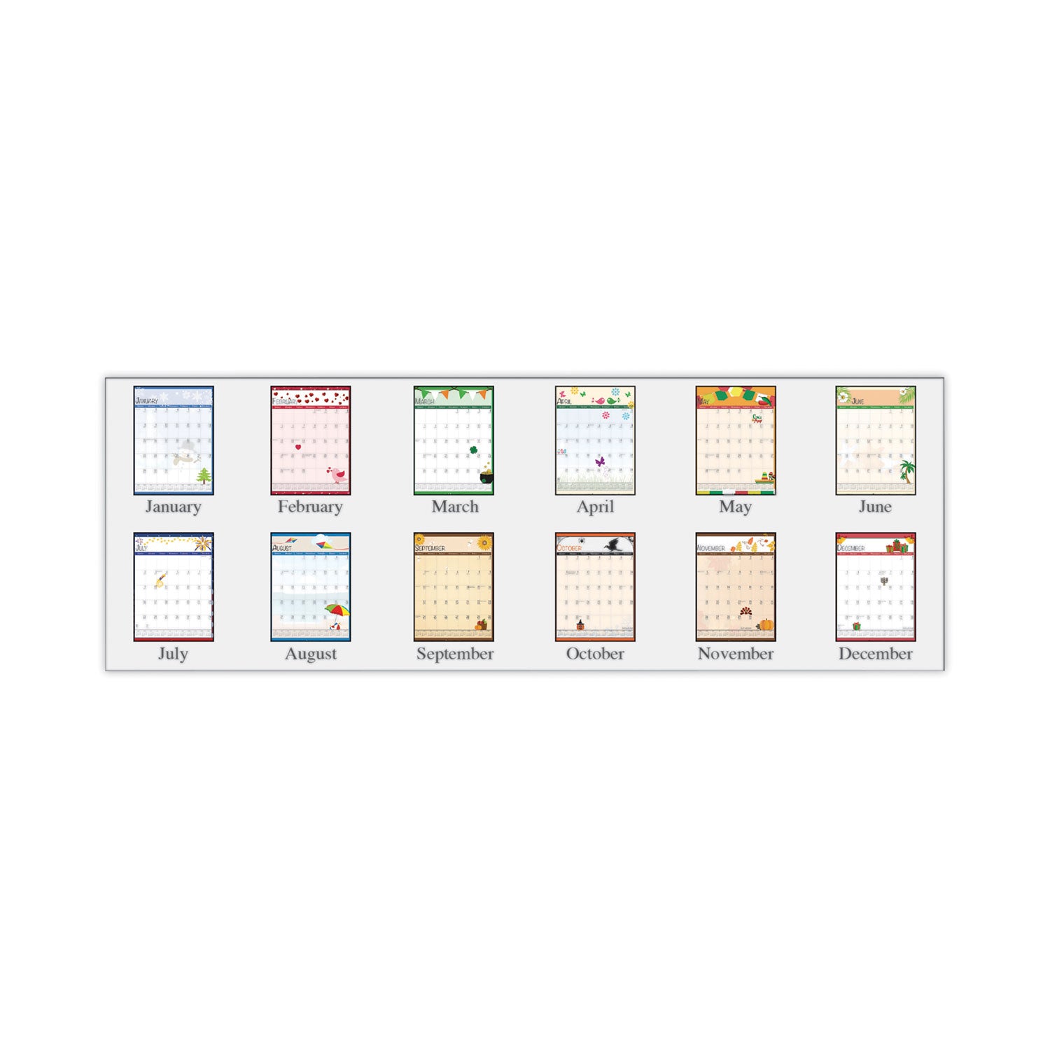 Julian Dates - Monthly - 12 Month - January 2026 to December 2026 - 1 Month Single Page Layout - Wire Bound - 12" Height x 16.5" Width - Recyclable, Holiday Listing, Reference Calendar - 1 Each