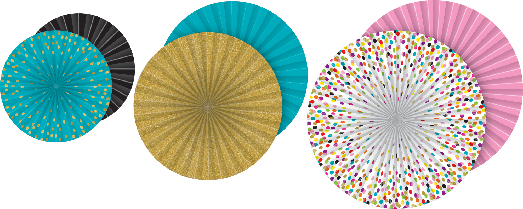 Confetti Hanging Paper Fans