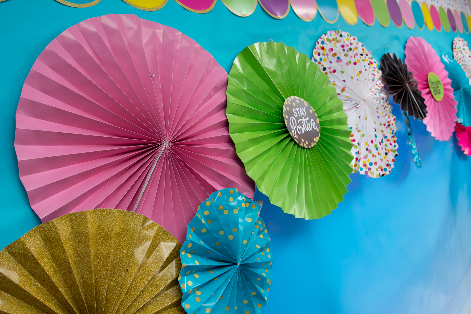 Confetti Hanging Paper Fans
